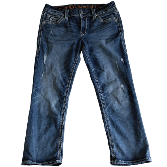 Rock Revival Size 29 Ebba Easy Crop Jeans - Picture 3 of 16
